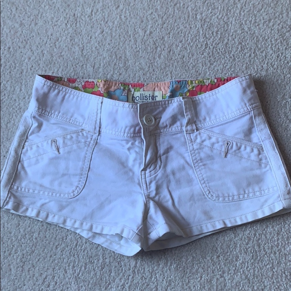White jean shorts